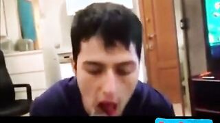 Big Black Cock Sucked by a Horny Amateur Dude