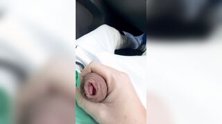 The uber fellow let me demonstrate my sausage and he deepthroated me