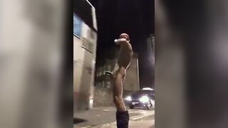 Exhibitionist Twink Strokes It on the Busy Streets8888