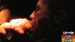GERMAN JISM PIGZ - Real German gloryhole paramour deepthroats dick four facial cumshot in close-up