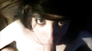 Sexy crossdresser gives a deep blowjob 12