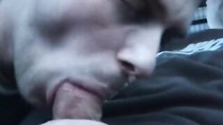 Big-Cock Blowjob in the Car with a Young Swedish Man