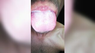 Jizz in my jaws, have fun with your jizm, and gulp it, close-up, kinky ass bandit, tongue, sloopy