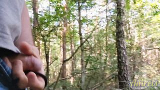 I found a place to jizm outdoors in the woods.