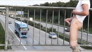 Outdoor Hand-job for a Large-Cocked Cub