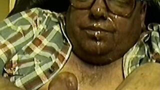 Dad Kal self facial cumshot in slow-movement