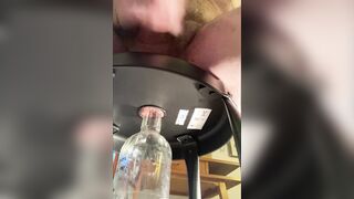 Injection of a bottleneck in my shitpipe and a jizz flow for your face.