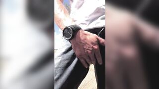 Dousing and fapping off at a highway rest sphere