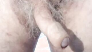Daddy shows his big uncut cock on webcam for the first time