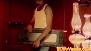 Lean mustached dude Anthony Lee receives oral and anal hammering