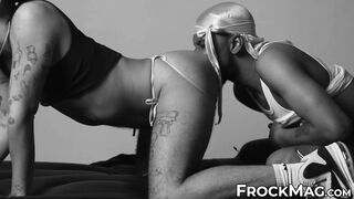 Horny black twink Ronnie rimmed hard the juice wet hole of sexy Adidas Papi