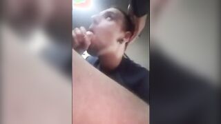 Cum sucking in a car 245