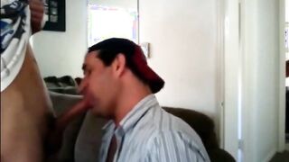 Old Man Sucks Big Dick of a Young Man