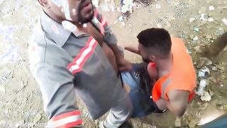 Interracial Fucking in Public Park