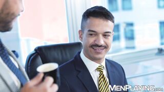 Latino hunk John Brachalli groans while breeding with Jonathan Miranda