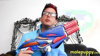 POV of kinky babysitter Jeff Drizzle putting make up on you