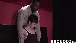 Cock hungry teen is happy when fucked raw by black dick