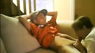 Daddy Gives Twink Thug His First BJ