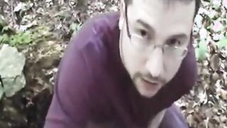 Bear Cub Blows a Load in His Mouth and Swallows