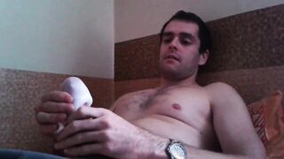 Big Cock Man Plays With His Tenga Egg7777