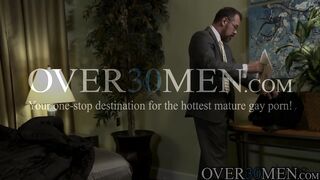 Naughty Justin Beal keeps daddy Max Sargent home by sucking his dick