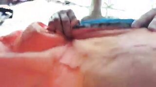 Bearded Daddy Sucks Outdoors77777