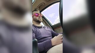 Big-Cock Hunks Play in the Car