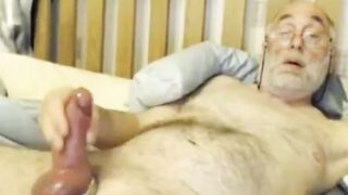 Big-Cock Bear Grandpa Strokes Solo