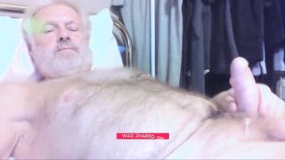 Bearded Daddy Stroking His Meat