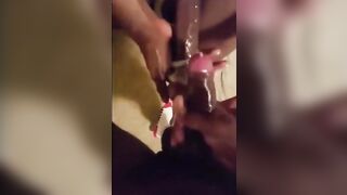 Ebony Amateur Big Cocks Masturbating Together