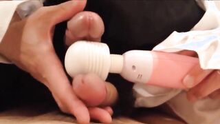 2 Asian Crossdressers Play with Sex Toys and Cum Hard4444