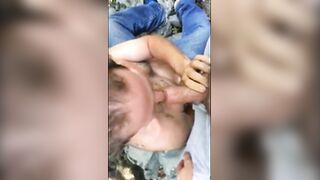 Bareback Outdoor Fuck with a Big Cocks