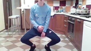 Cumming in my New Kitchen with my Big Cock2