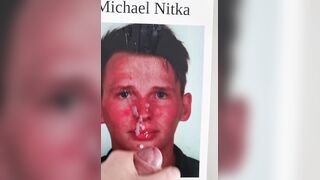 Cumtribute to Michael Nitka (sexy str8 friend) 4s