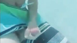 Underwater Jerk-Off Session Outdoors - Amateur Style