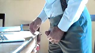 Grandpa Strokes His Cock1we