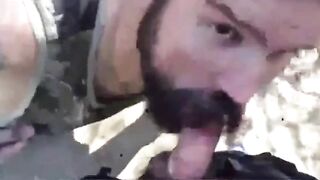 Bearded Daddy Gives Facial in the Woodssd