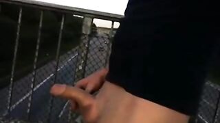 Outdoor Handjob for a Big-Cocked Hunk