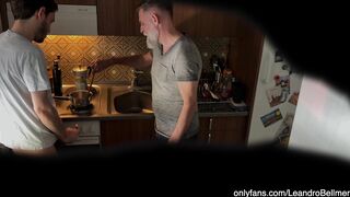 My grandpa caught me wanking in his kitchen!