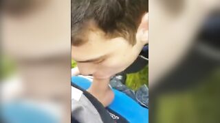 What He Does With His New iPhone: Gay Amateur Webcam Blowjob