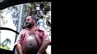 Daddy Bear Strokes in the Park