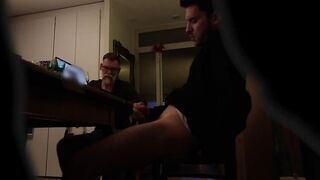 His real step grandfather sees step grandson wank off (pillow-biter)