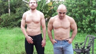2 Muscle Men Peeing