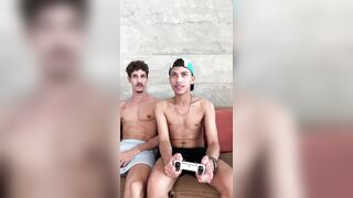 THE YOUNG BOY LOST THE BET IN THE GAME AND HAD TO BREASTFEED ME AND LET ME MILK HIS COCK-SQUEEZING TINY CULO.