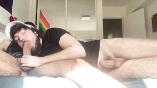 blowing each other pricks and spunking a pile