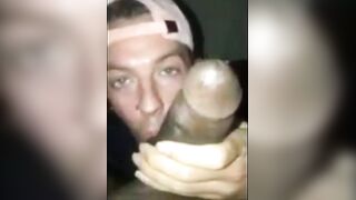 Straight Neighbor's Big Cock Blowjob