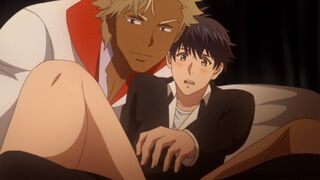 Fiery prince claims bride with soft yaoi kisses & deep loving animation sex