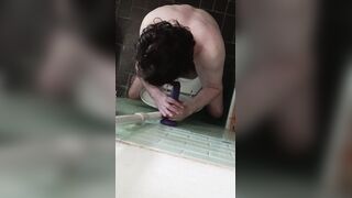 sucking dildo