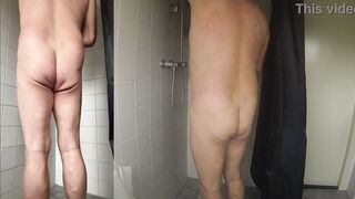 Taking a douche and toying with my micropenis