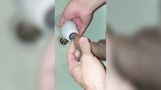 Impressive vacuum absorption with a bottle of a inked, messy cuck. Gargling a yam-sized meatpipe and scrotum